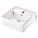 Ceramic Rectangle Sink Bowl - White