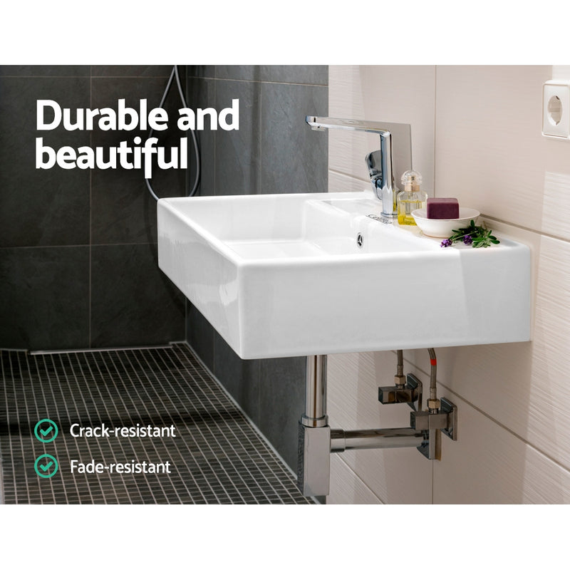 Ceramic Rectangle Sink Bowl - White