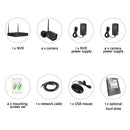 UL-tech CCTV Wireless Security Camera System 8CH Home Outdoor WIFI 4 Square Cameras Kit 1TB