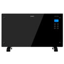 Devanti 2000W Portable Electric Panel Heater - Black Glass