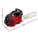 25CC Commercial Petrol Chainsaw - Red & Black