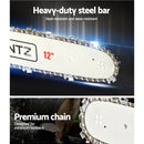 25CC Commercial Petrol Chainsaw - Red & Black