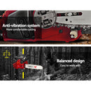25CC Commercial Petrol Chainsaw - Red & Black