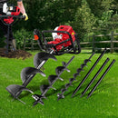 Giantz 92CC Petrol Post Hole Digger Drill Borer Fence Extension Auger Bits