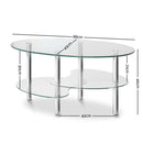 3 Tier Coffee Table - Glass
