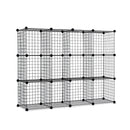 12 Cube Mesh Wire Storage Cabinet