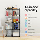 12 Cube Mesh Wire Storage Cabinet