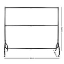 6FT Double Metal Garment Display Rail - Black
