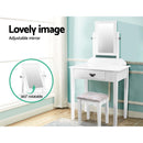 Dressing Table Stool Set Makeup Mirror Jewellery Cabinet Drawer Organizer
