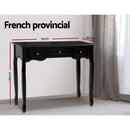 Hallway Console Table Hall Side Dressing Entry Display 3 Drawers Black