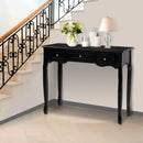 Hallway Console Table Hall Side Dressing Entry Display 3 Drawers Black