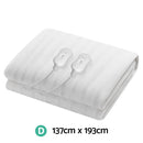 Giselle Heated Electric Blanket Washable Fully Fitted Polyester Underlay Pad Double