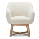 Fabric Tub Lounge Armchair - Beige