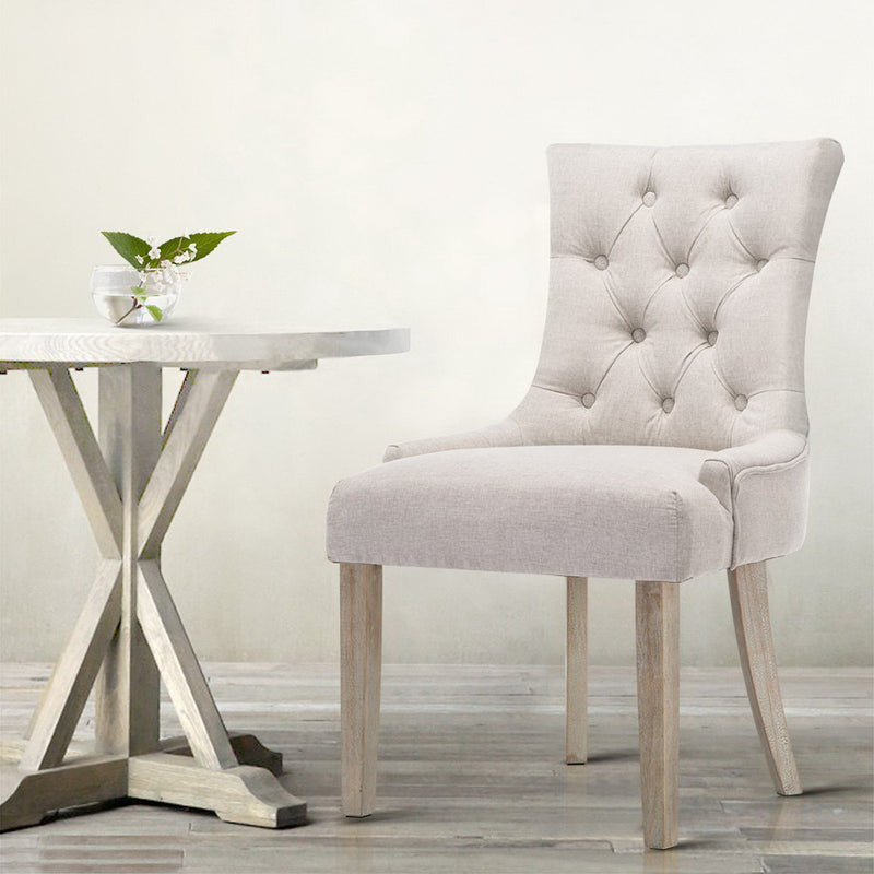 CAYES French Provincial Dining Chair Beige