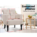 French Lorraine Chair Retro Wing - Taupe