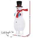 Christmas Motif Lights Foldable Snowman 120 LED Fairy Outdoor
