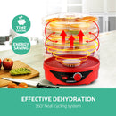 Devanti Food Dehydrator with 7 Trays - Red