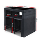 9 Piece Outdoor Dining Table Set - Black