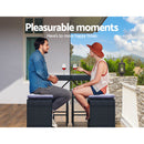 9 Piece Outdoor Dining Table Set - Black