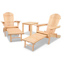 3 Piece Outdoor Beach Chair and Table Set