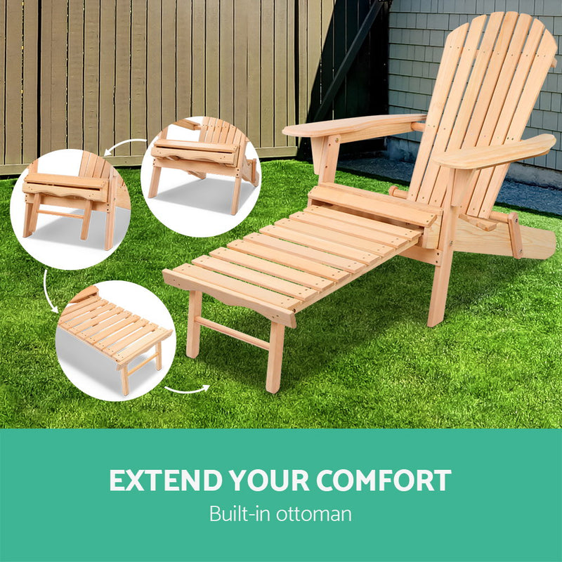 3 Piece Outdoor Beach Chair and Table Set