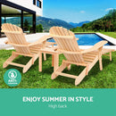 3 Piece Outdoor Beach Chair and Table Set