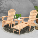 3 Piece Outdoor Beach Chair and Table Set