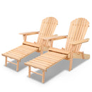 Set of 2 Outdoor Sun Lounge Chairs Patio Furniture Beach Chair Lounger