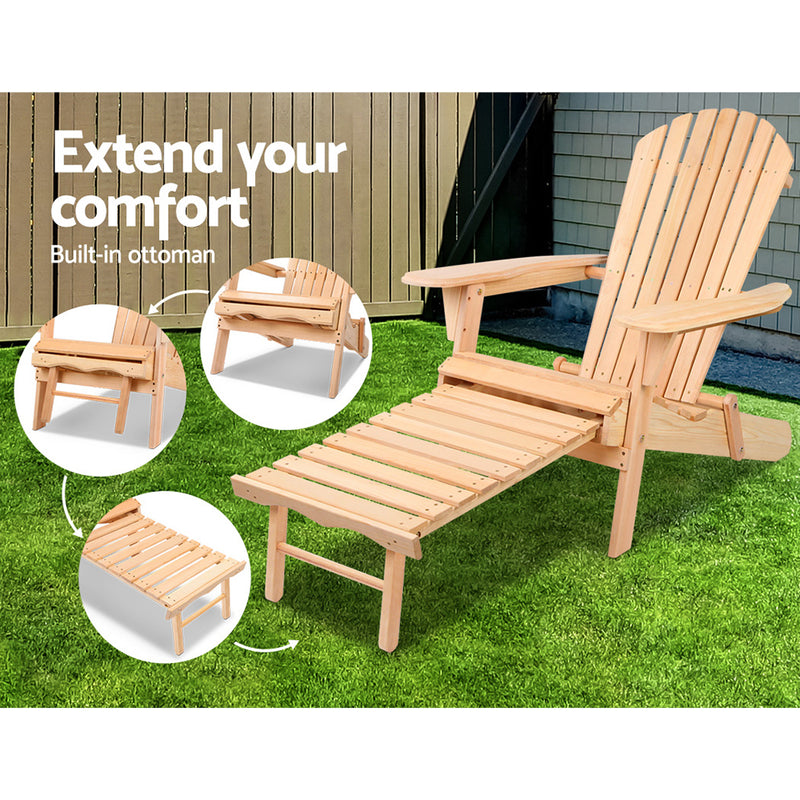 Set of 2 Outdoor Sun Lounge Chairs Patio Furniture Beach Chair Lounger