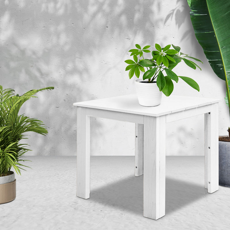 Outdoor Side Beach Table - White