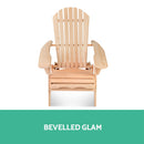 3 Piece Wooden Outdoor Beach Chair and Table Set