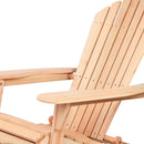 3 Piece Wooden Outdoor Beach Chair and Table Set