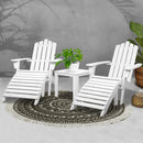 Outdoor Sun Lounge Beach Chairs Table Setting Wooden Adirondack Patio Chair
