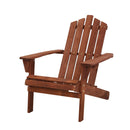 Outdoor Sun Lounge Beach Chairs Table Setting Wooden Adirondack Patio Brown Chair