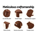 Outdoor Sun Lounge Beach Chairs Table Setting Wooden Adirondack Patio Brown Chair