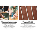 Outdoor Sun Lounge Beach Chairs Table Setting Wooden Adirondack Patio Brown Chair