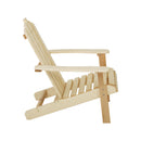 Outdoor Sun Lounge Beach Chairs Table Setting Wooden Adirondack Patio Natural Wood Chair