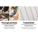 Outdoor Sun Lounge Beach Chairs Table Setting Wooden Adirondack Patio - White