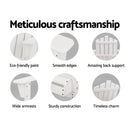 Outdoor Sun Lounge Beach Chairs Table Setting Wooden Adirondack Patio Chair White