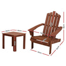 Outdoor Sun Lounge Beach Chairs Table Setting Wooden Adirondack Patio Lounges Chair