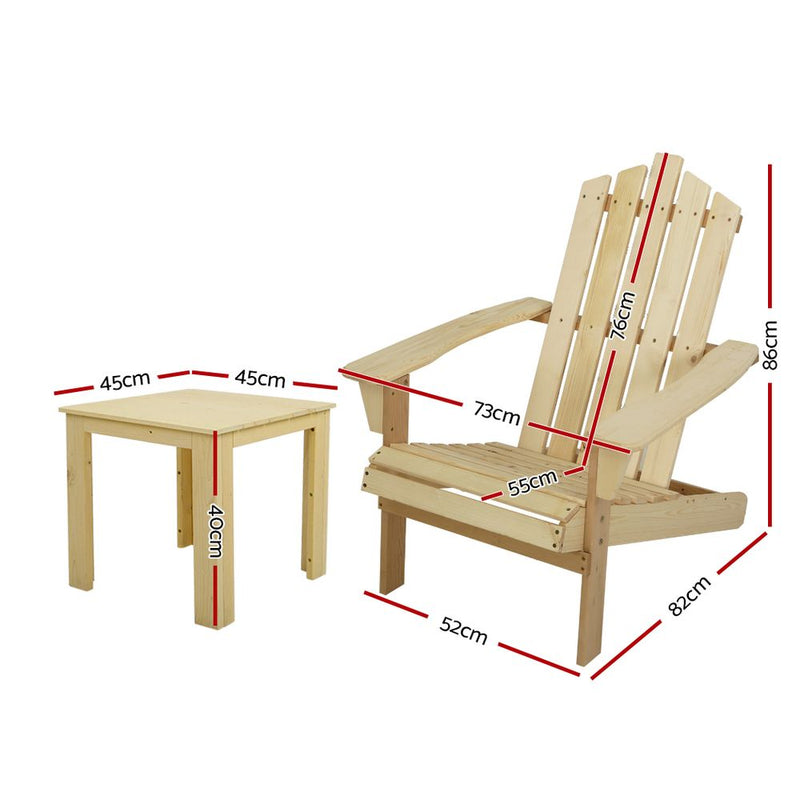 Outdoor Sun Lounge Beach Chairs Table Setting Wooden Adirondack Patio Chair Lounges Wood
