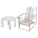 Outdoor Sun Lounge Beach Chairs Table Setting Wooden Adirondack Patio Chair Lounges