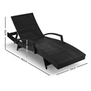 Outdoor Sun Lounge - Black
