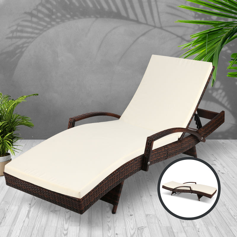 Outdoor Sun Lounge - Brown
