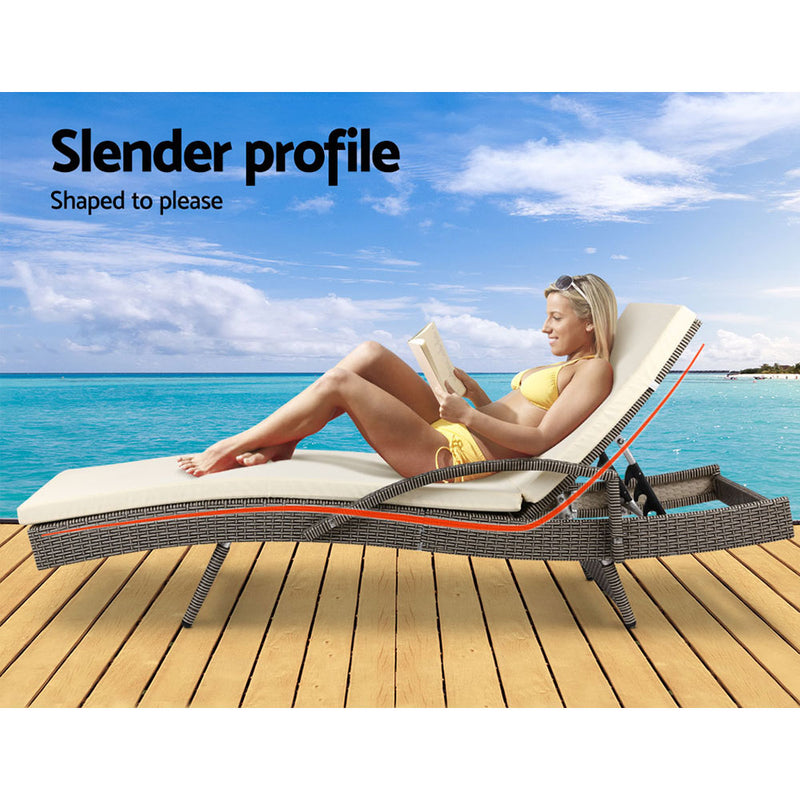 Outdoor Sun Lounge - Grey