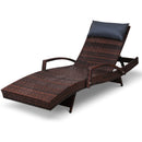 Outdoor Sun Lounge Furniture Day Bed Wicker Pillow Sofa Set