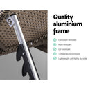 Outdoor Sun Lounge Furniture Day Bed Wicker Pillow Sofa Set