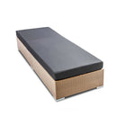 Outdoor Wicker Sun Lounge - Natural Brown