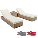 3 Piece Outdoor Wicker Lounge Set - Brown