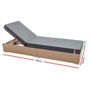 3 Piece Outdoor Wicker Lounge Set - Brown